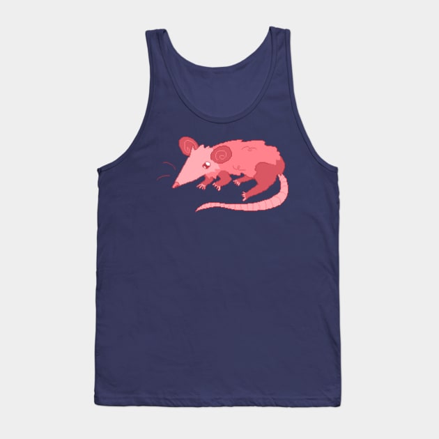 Pink Possum Tank Top by chromakei